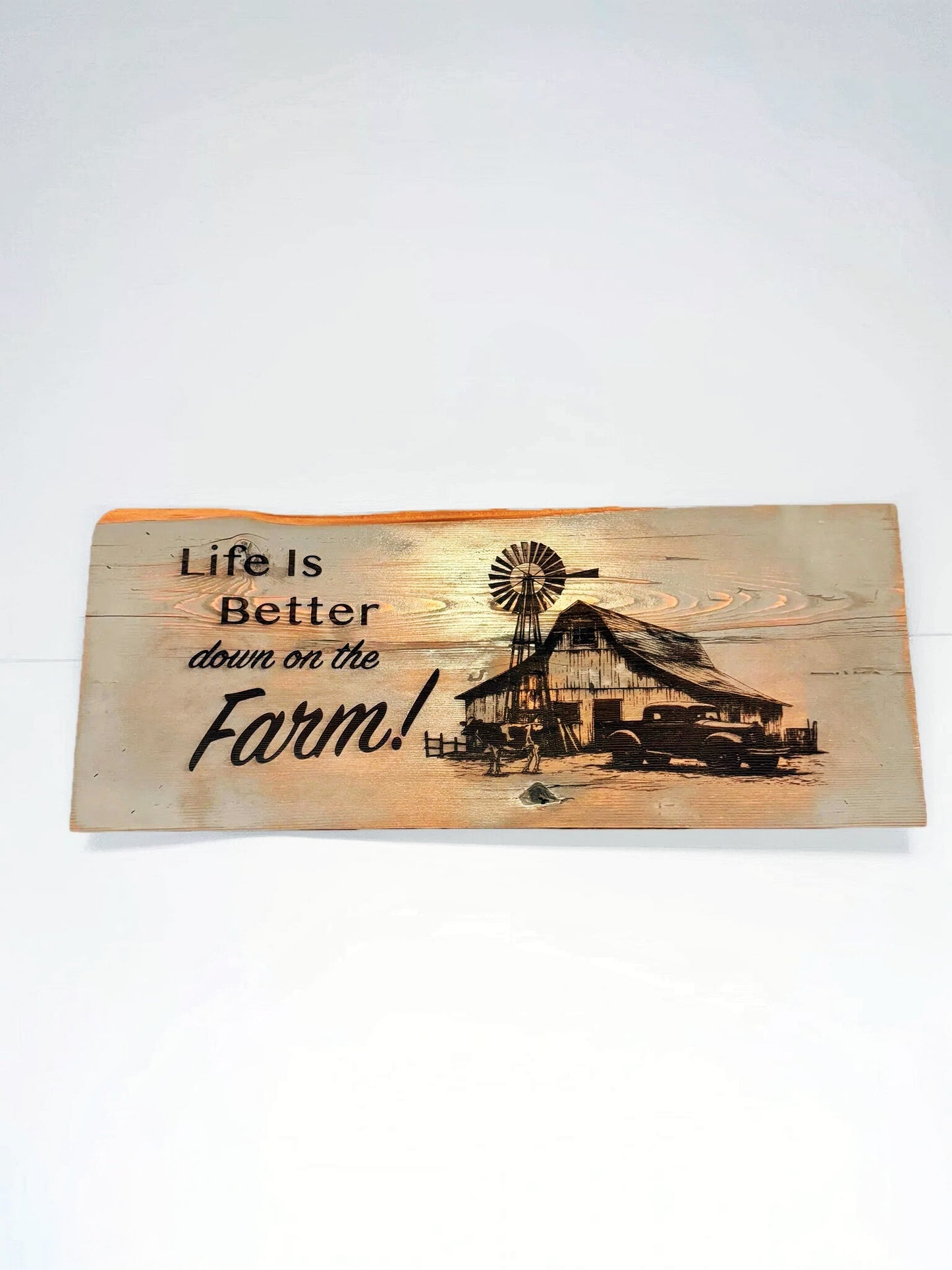 "Life is Better on the Farm" Barn wood plaque