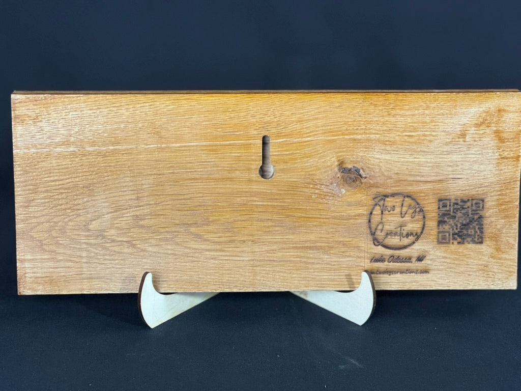 Engraved Barn Wood Plaque, Think on These Things