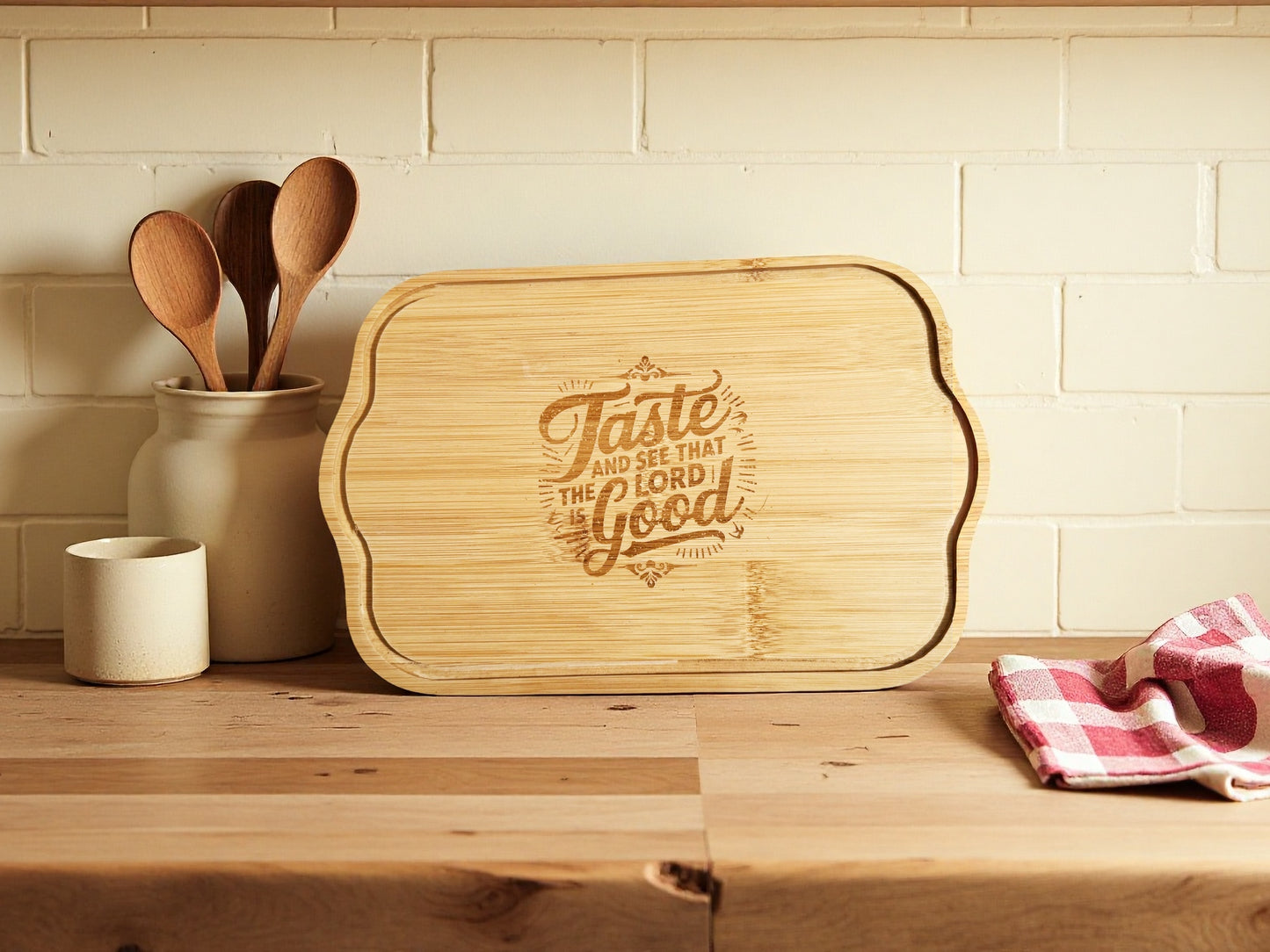 Engraved Cutting Boards, "Taste and See That the Lord is Good"