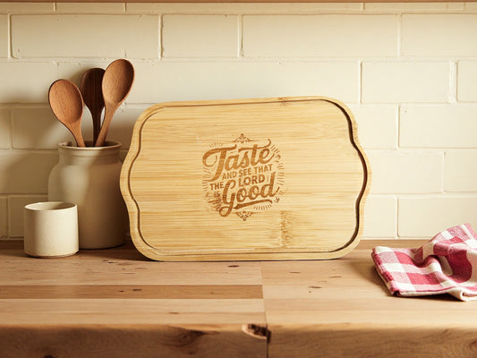 Engraved Cutting Boards, "Taste and See That the Lord is Good"