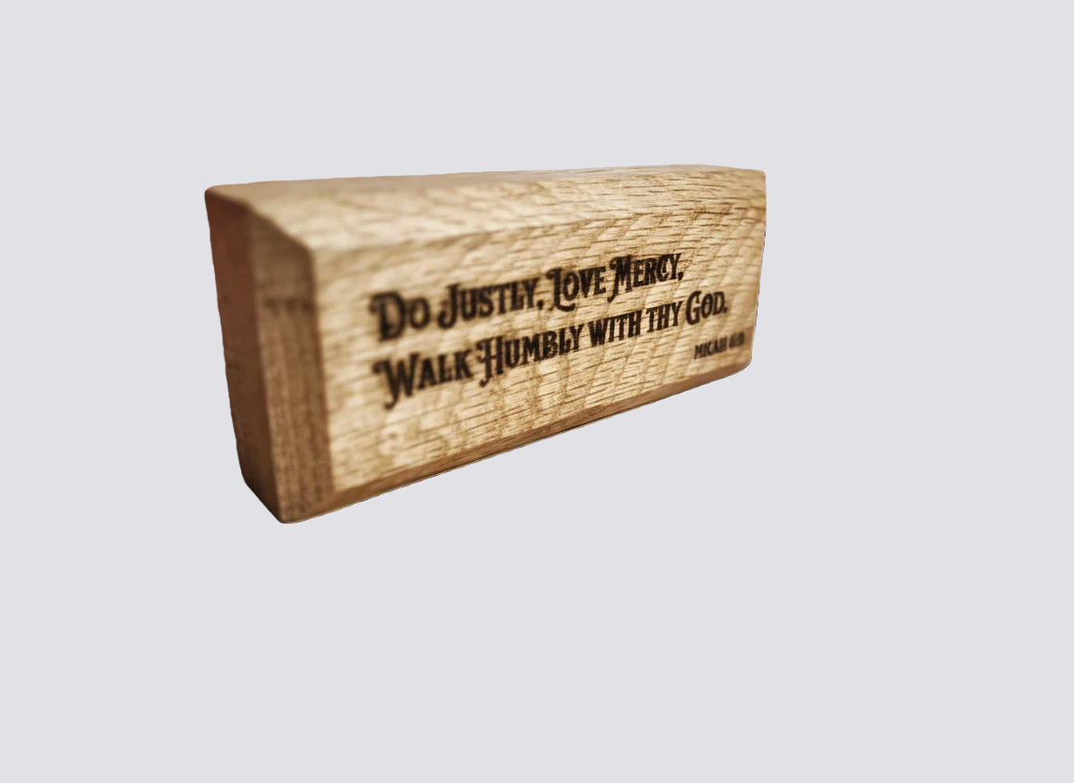 Engraved Paperweight, Micah 6:8