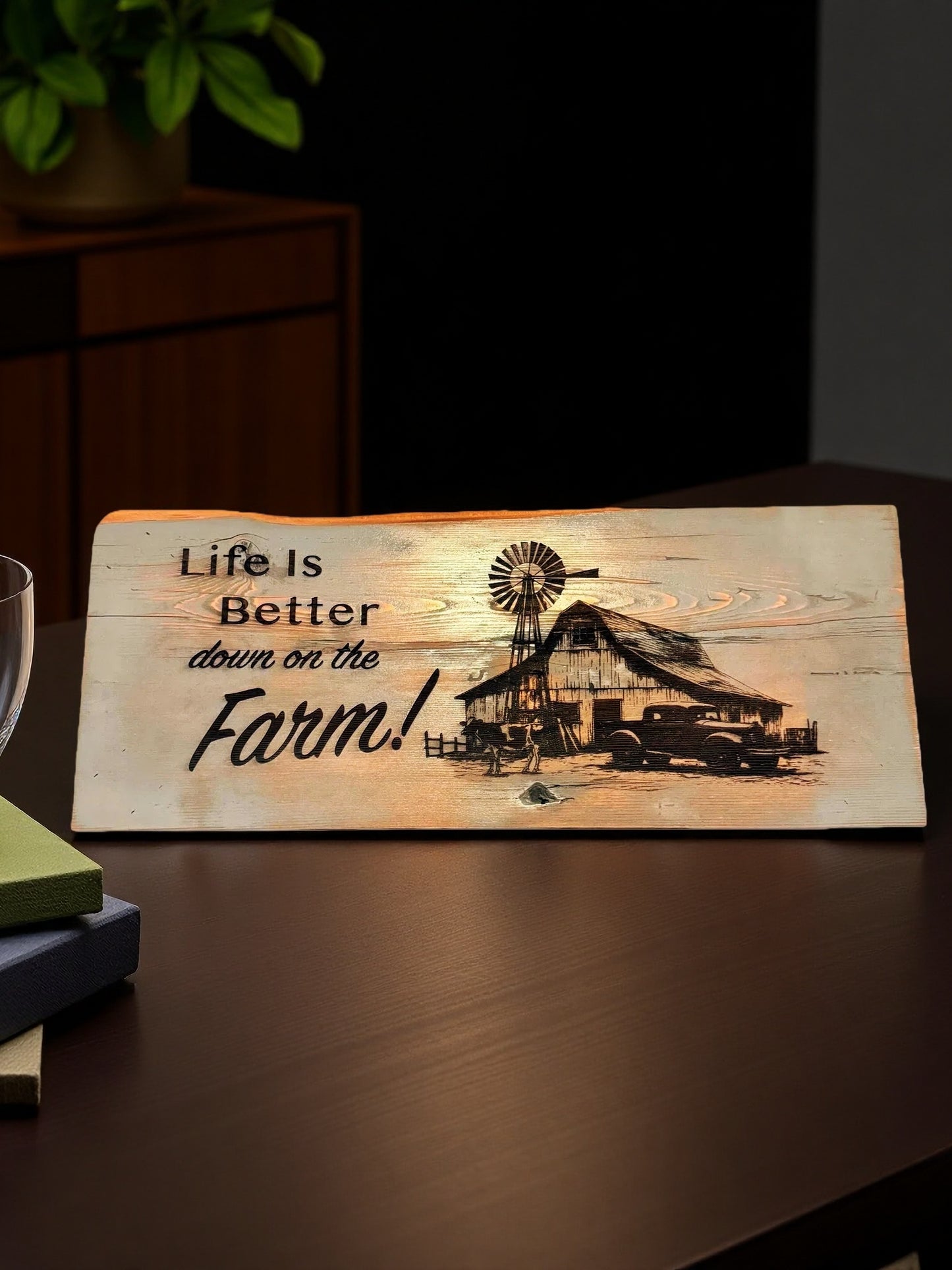 "Life is Better on the Farm" Barn wood plaque