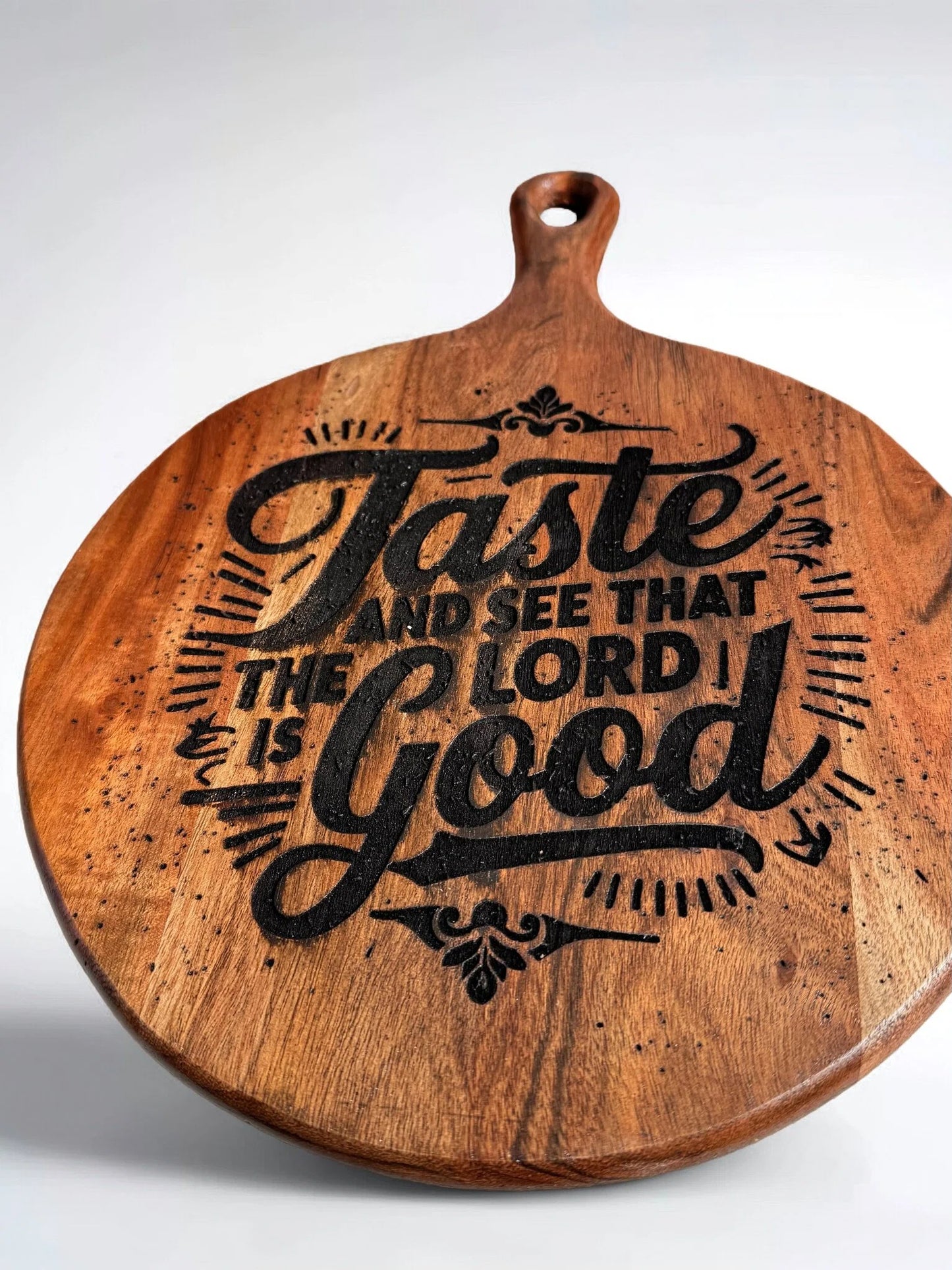 Engraved Cutting Boards, "Taste and See That the Lord is Good"