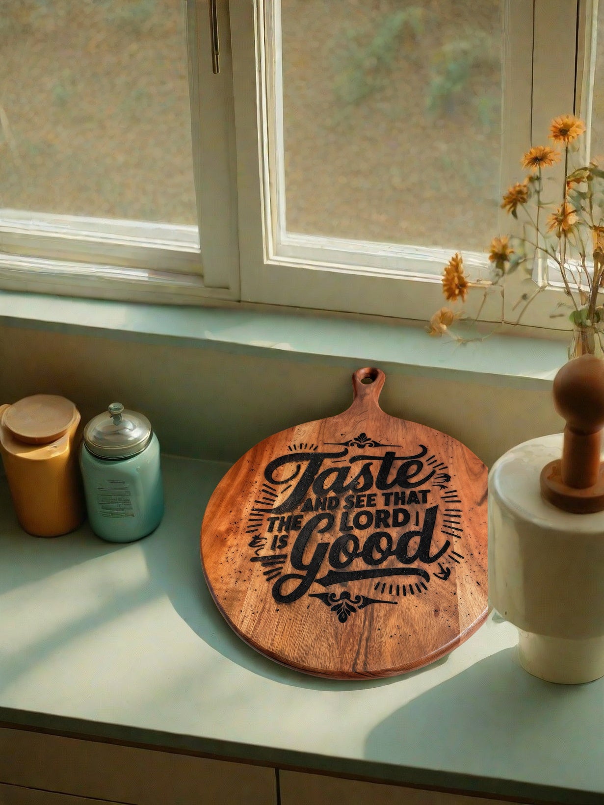 Engraved Cutting Boards, "Taste and See That the Lord is Good"