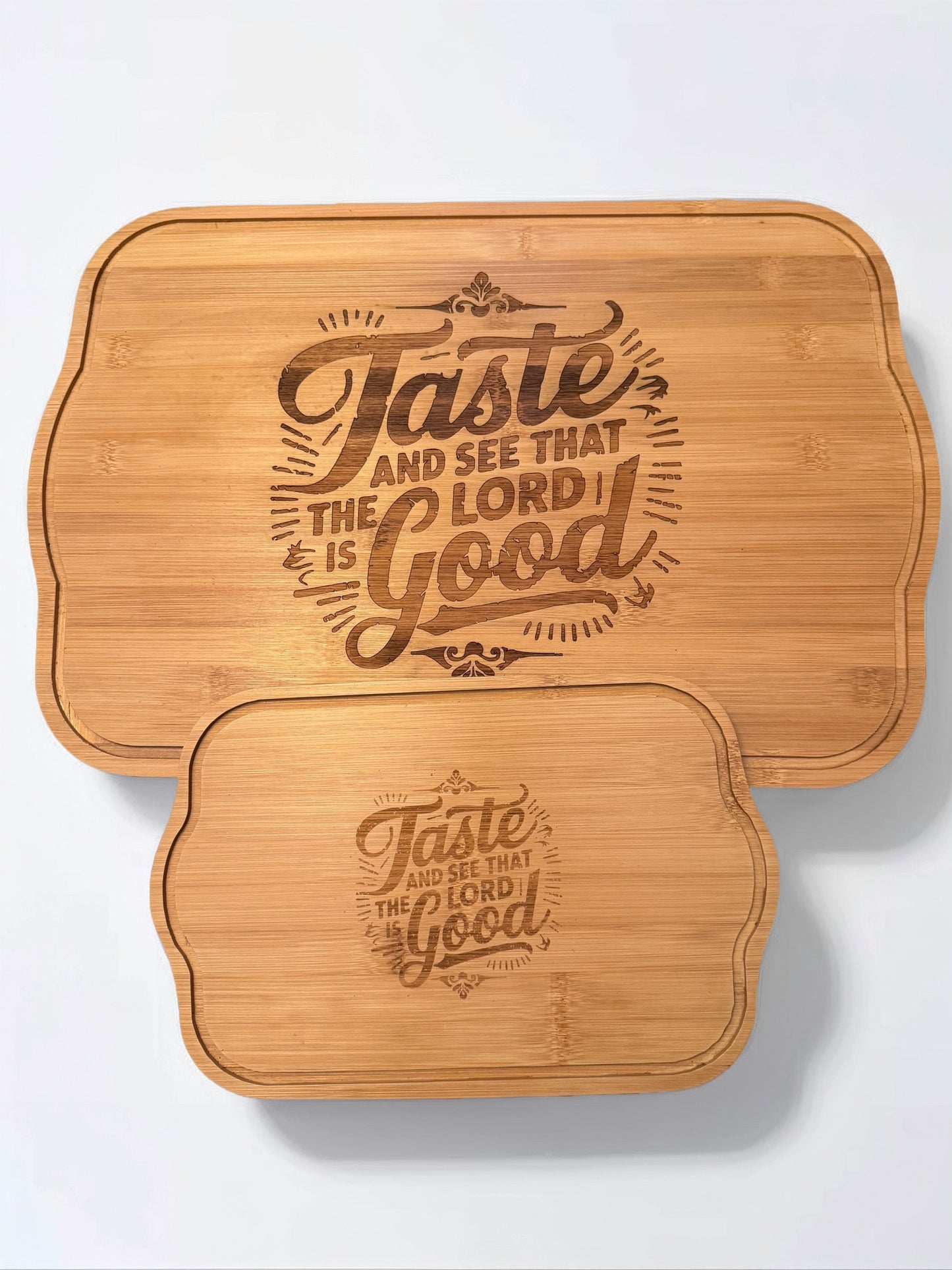 Engraved Cutting Boards, "Taste and See That the Lord is Good"